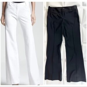 BCBG Maxazria Womens Sz S Black Straight Flared Leg Pants Work Career